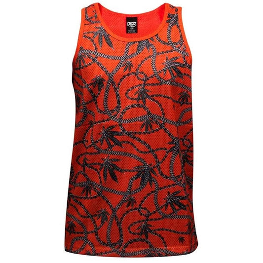 Crooks & Castles Chain Leaf Tank Top Red