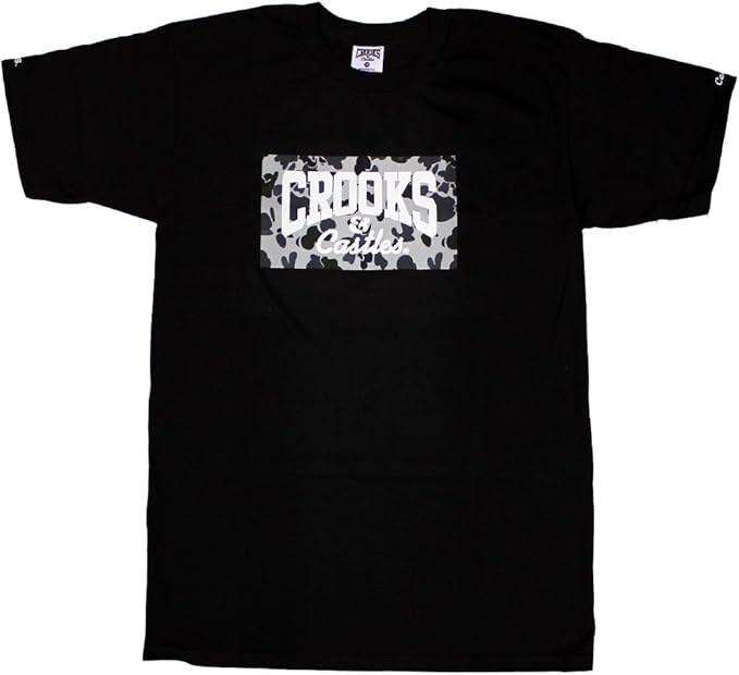 Crooks & Castles Core Logo T-Shirt Black Camo
