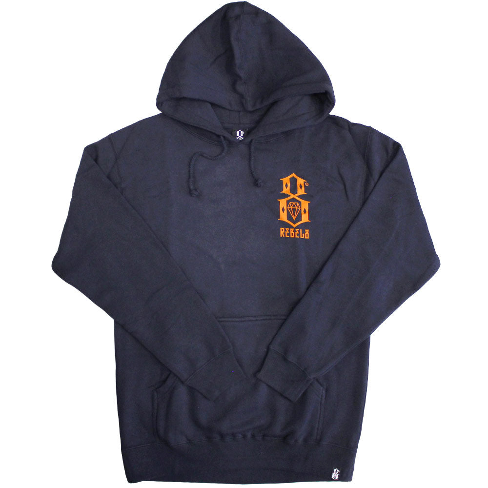 Rebel8 Logo Pullover Hoodie Navy