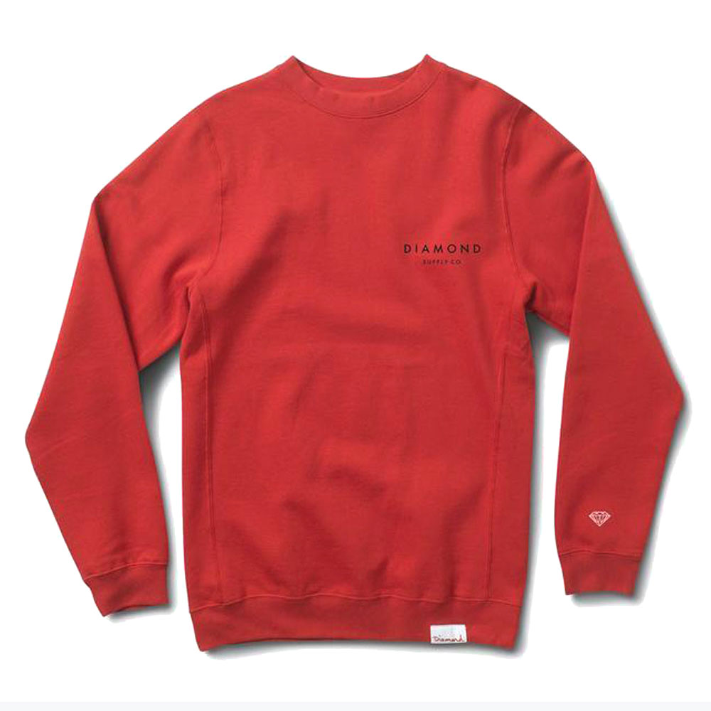 Diamond Supply Co Stone Cut Crewneck Red