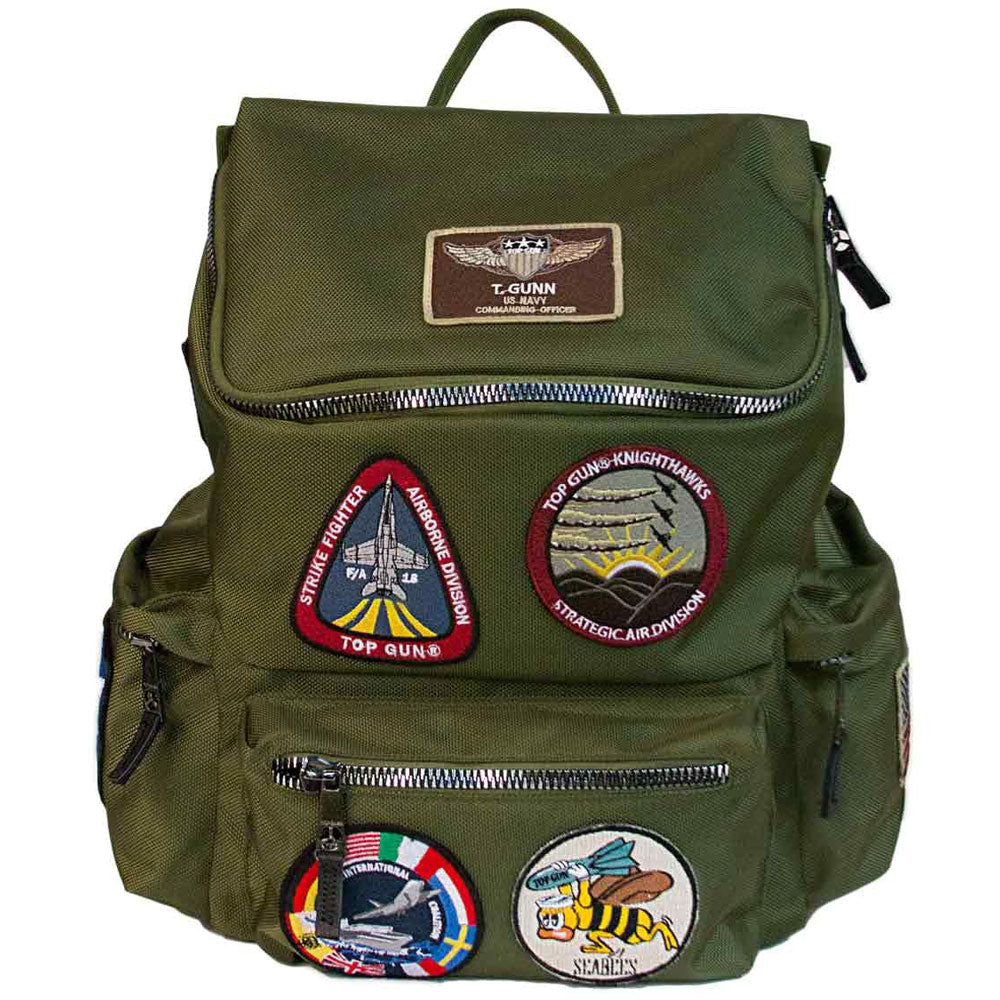 Top Gun Backpack With Patches Green