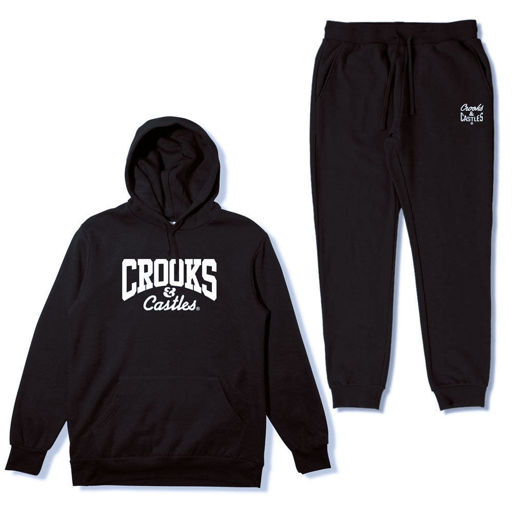 Crooks & Castles Castle Core Logo Tracksuit Black