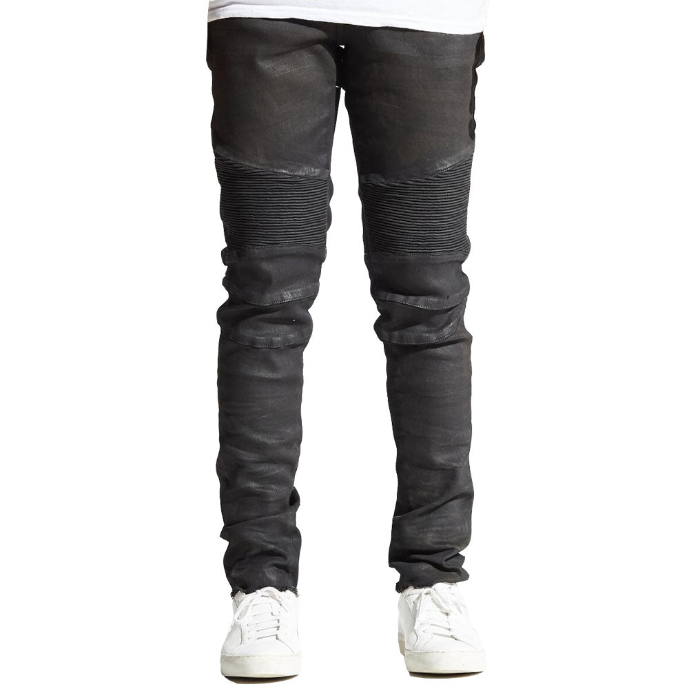 Embellish Sacha Biker Denim Jeans in Black