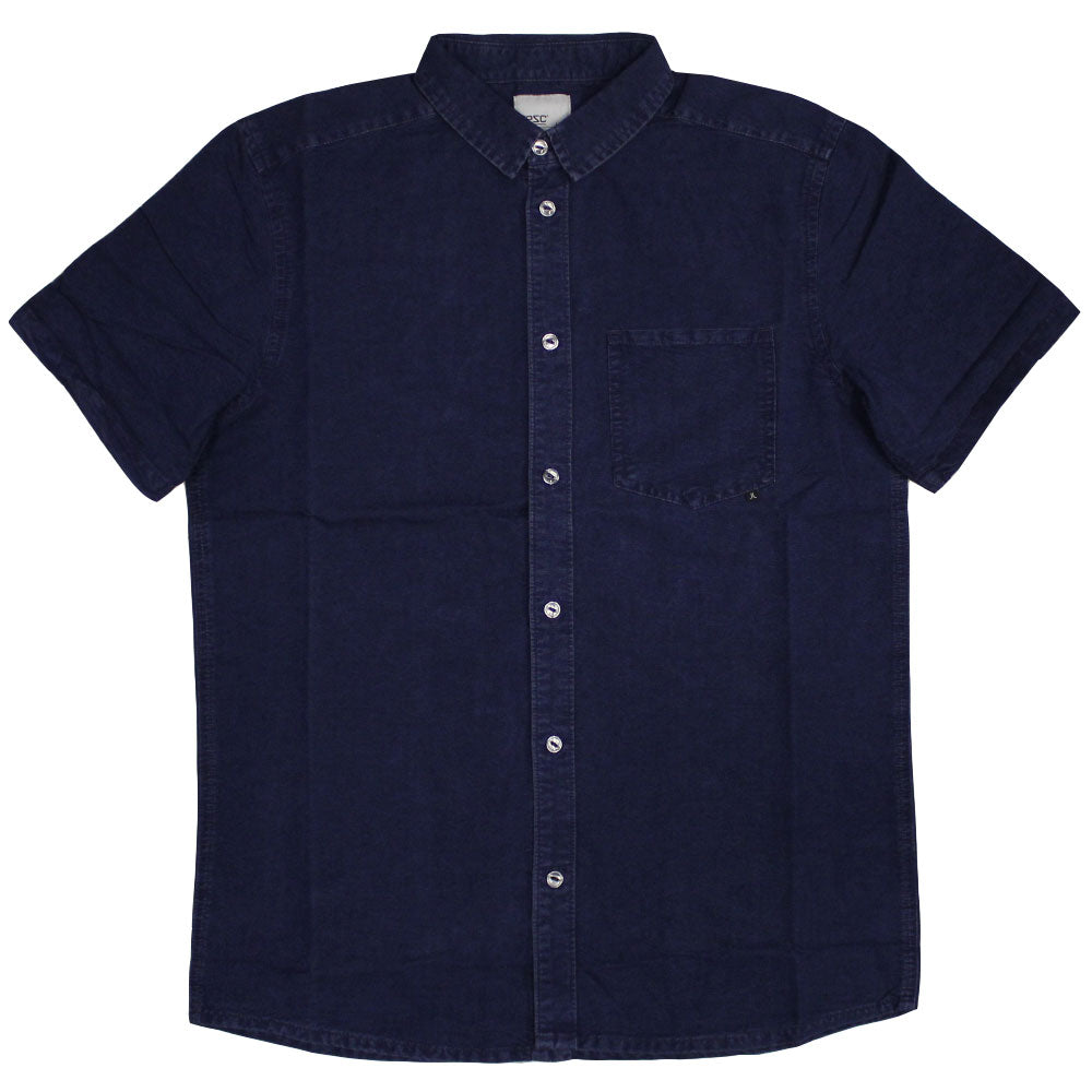 WeSC Eric comfort fit short sleeve shirt Dark Indigo