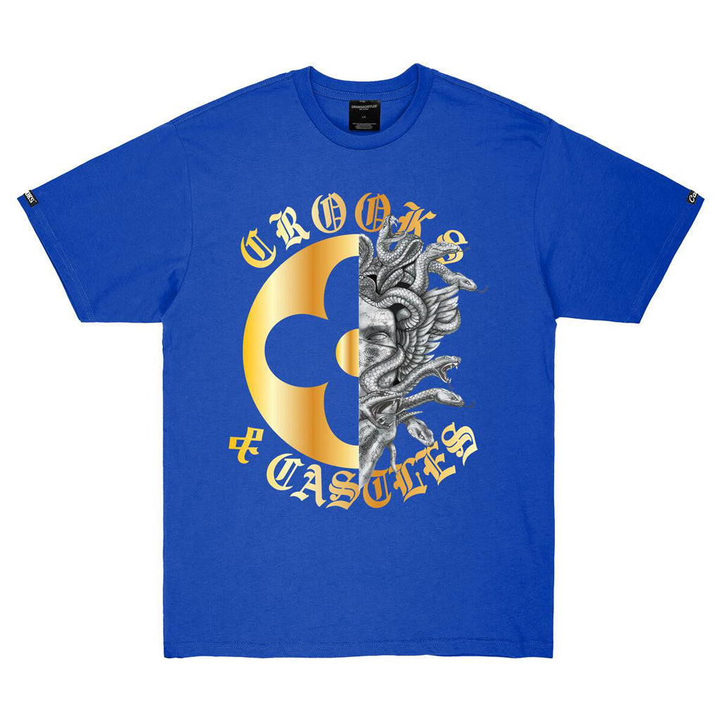 Crooks & Castles Half Medusa Tee Royal Blue