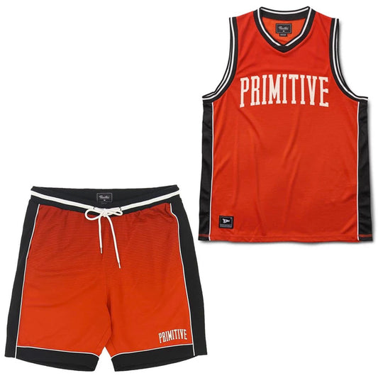 Primitive Apparel Champs Basketball Tank Top Set Electric Red