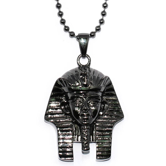 Black King Tut Piece with 30 inch Ball Chain Necklace