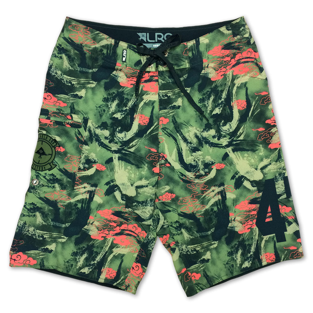 LRG R and Destroy Board shorts Fir Green Camo
