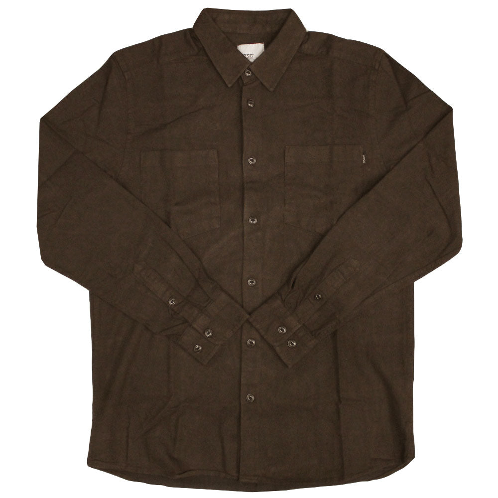 WeSC Niter Long Sleeve shirt dark chocolate