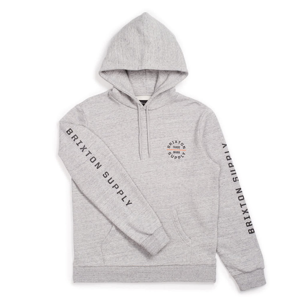 Brixton Oath IV Pullover Hoodie Heather Grey