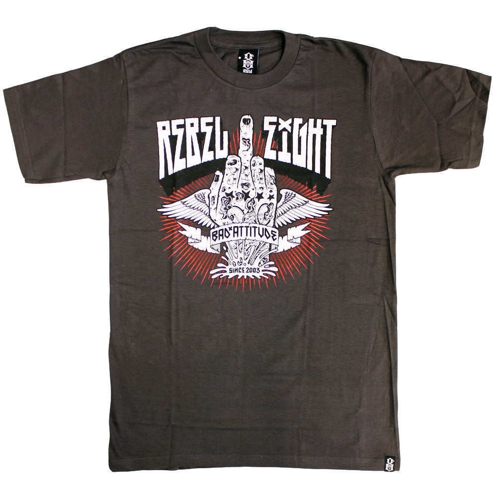 Rebel8 Bad Attitude T-shirt Charcoal