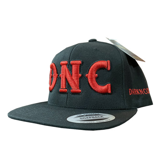 Dark n Cold - DNC Snapback Baseball Cap Black Red