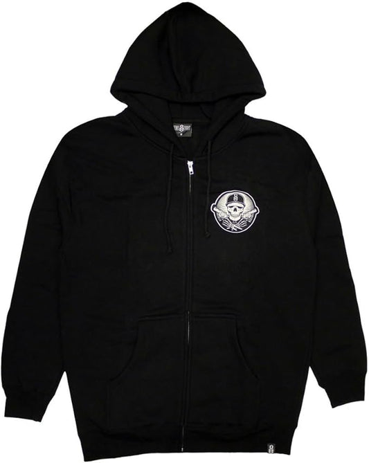 Rebel8 Any Means Mens Zip Hoodie Black