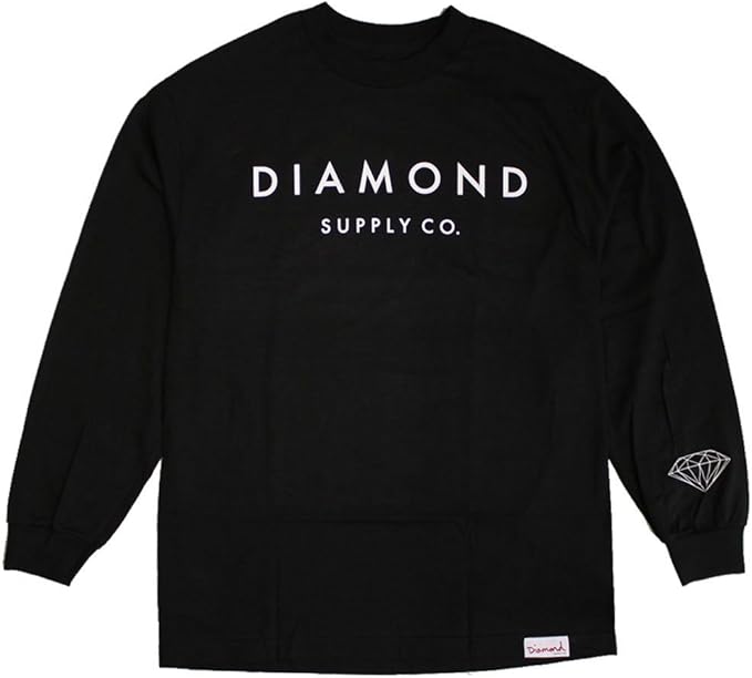 Diamond Supply Co Stone Cut Long Sleeve T-shirt Black