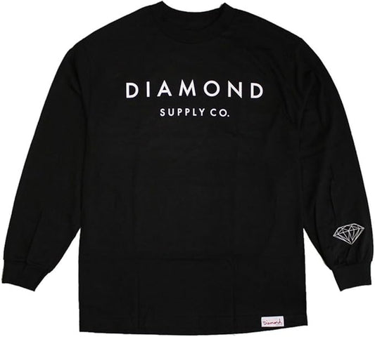 Diamond Supply Co Stone Cut Long Sleeve T-shirt Black