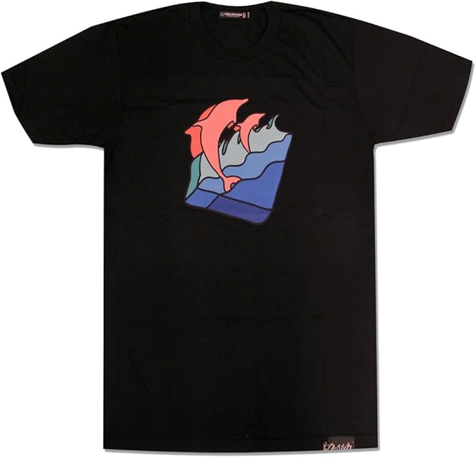Pink Dolphin Waves T-Shirt Black