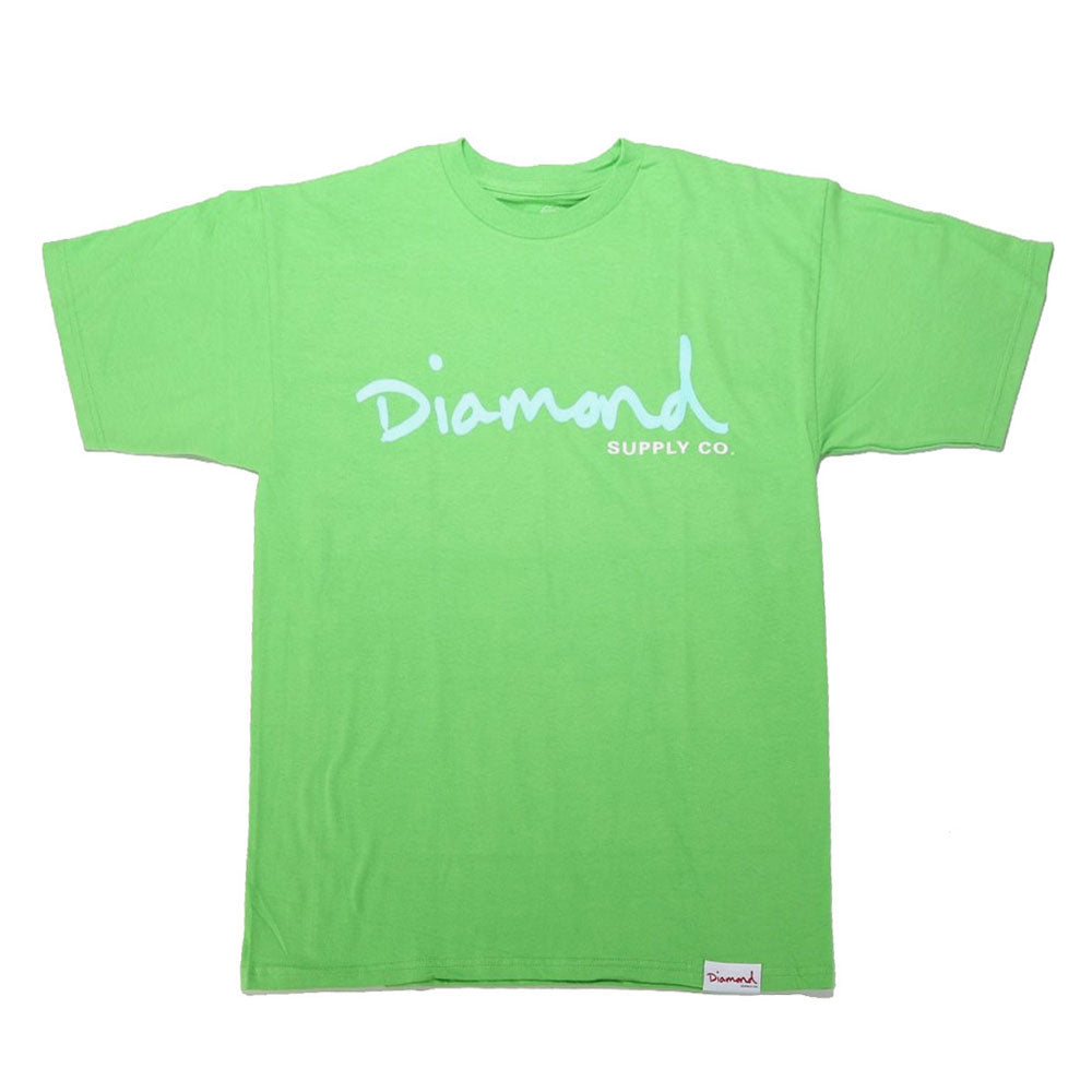 Diamond Supply Co Og Script T-shirt Lime Green