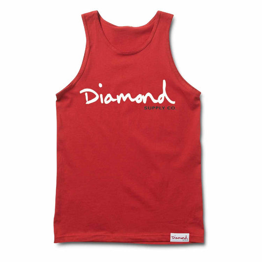 Diamond Supply Co Og Script Tank Red