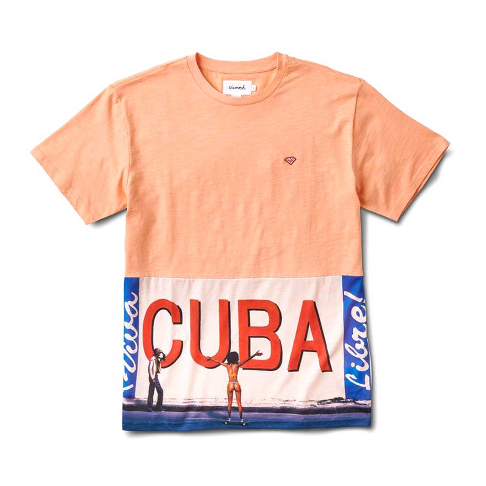 Diamond Supply Co Cuba T-shirt Coral