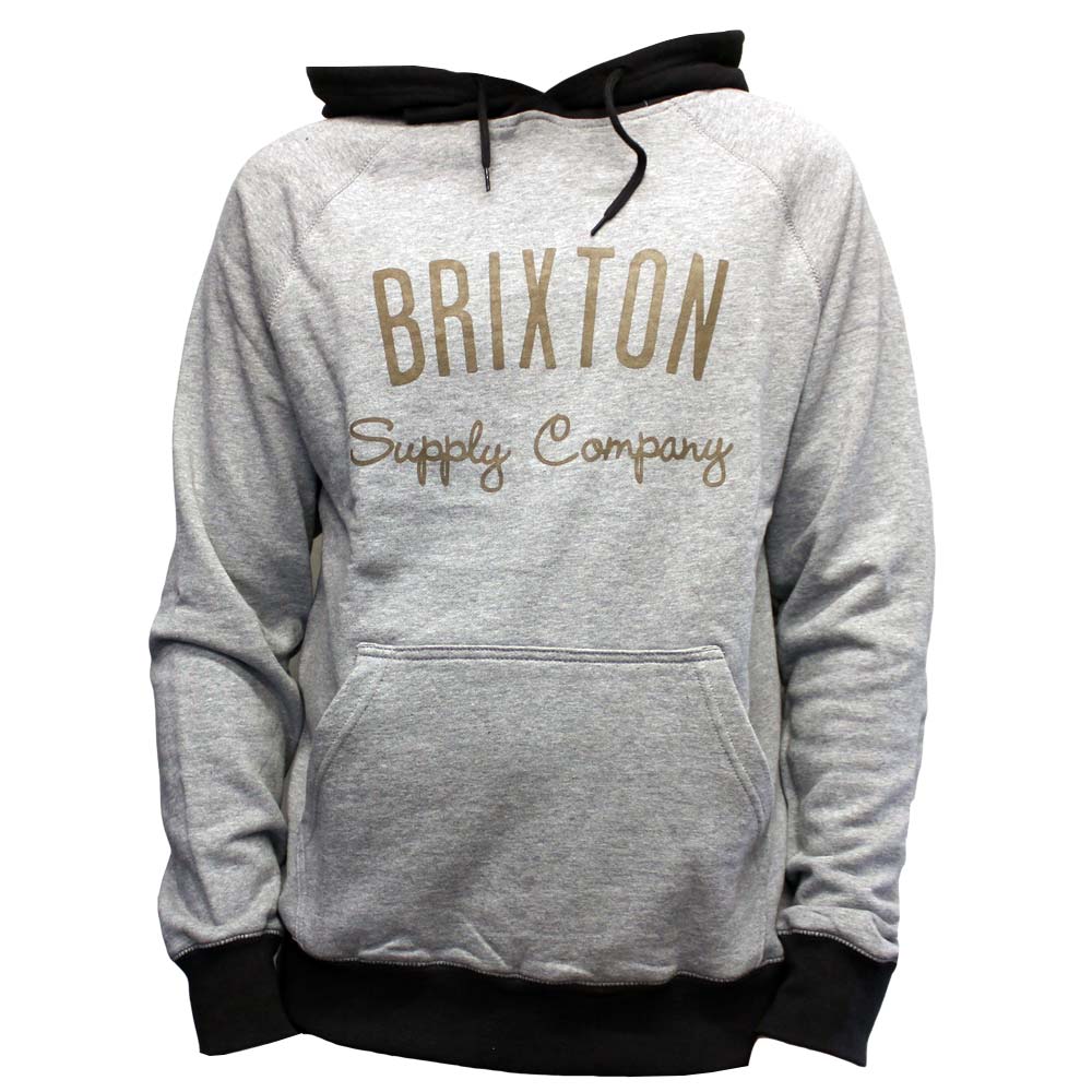 Brixton Driven Pullover Hoodie Grey