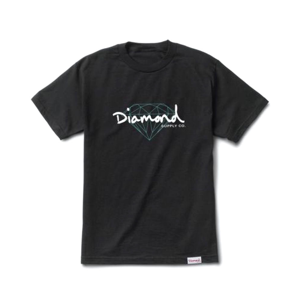 Diamond Supply Co Brilliant Script T-shirt Black