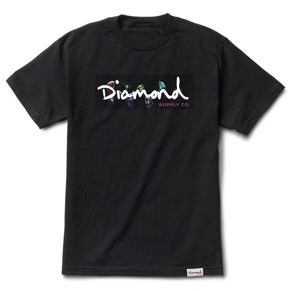 Diamond Supply Co Colour Box Logo Tee Black