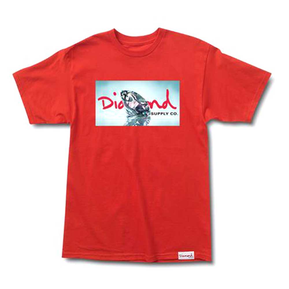 Diamond Supply Co Transparent T-shirt Red