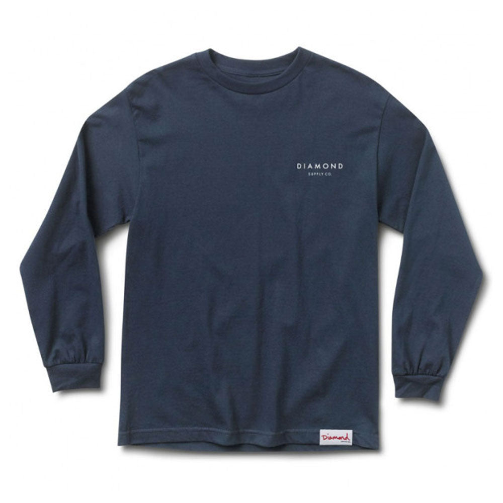 Diamond Supply Co Stone Cut Long Sleeve T-shirt Navy