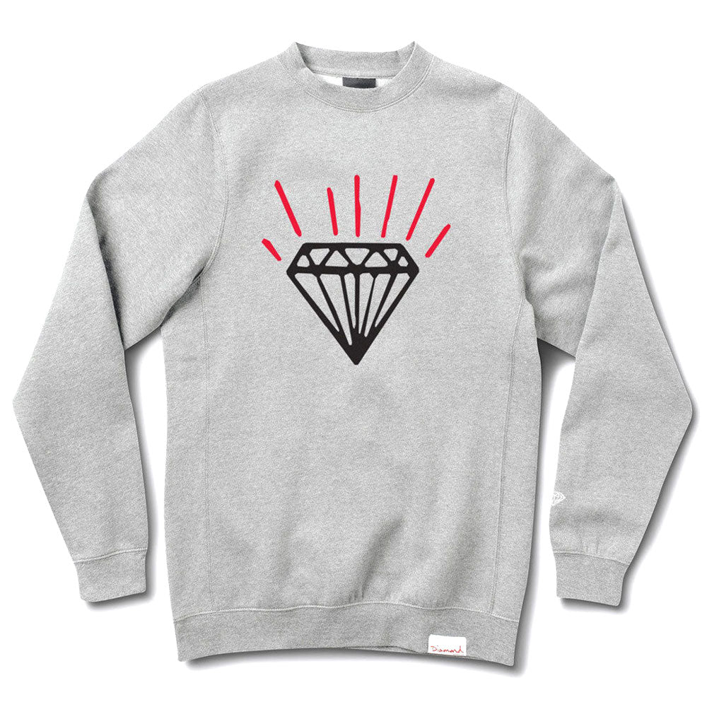 Diamond Supply Co Gem Crewneck Heather Grey