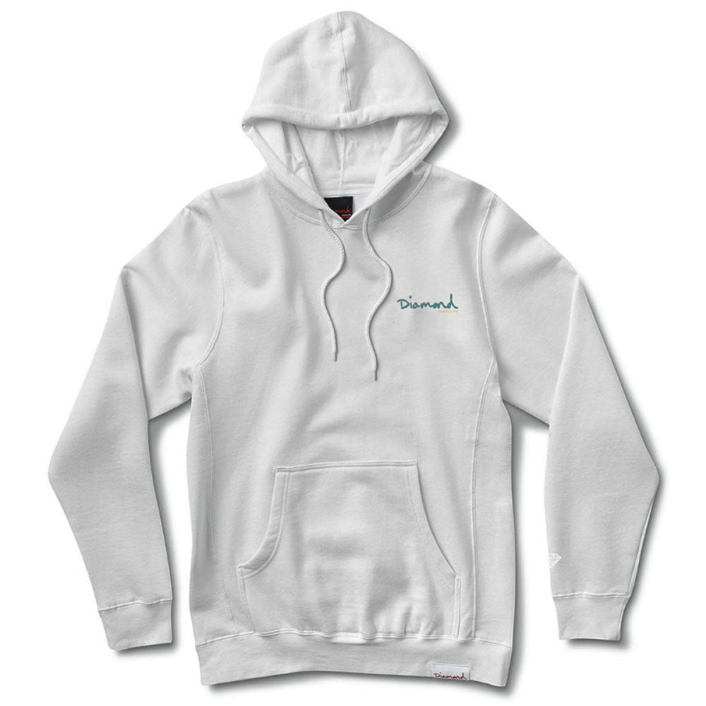 Diamond Supply Co OG Script Hoodie White Blue