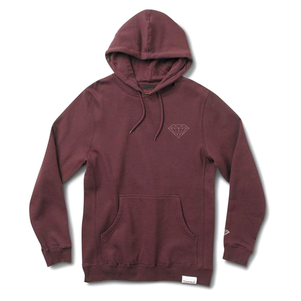 Diamond Supply Co Micro Brilliant Hoodie Burgundy