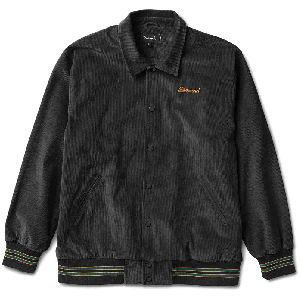 Diamond Supply Co Corduroy Varsity Jacket Black - Main Image