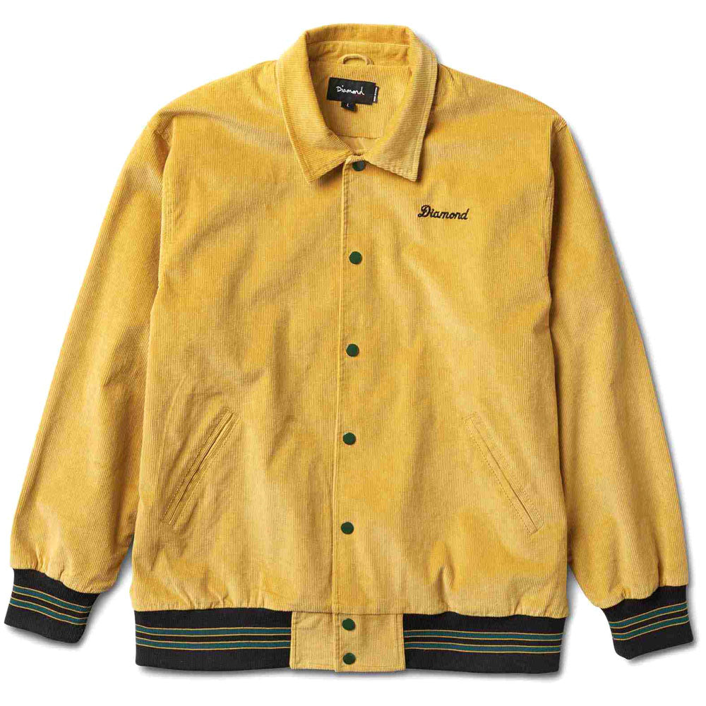 Diamond Supply Co Corduroy Stadium Varsity Jacket Gold