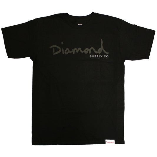 Diamond Supply Co Tonal OG Script T-Shirt Black