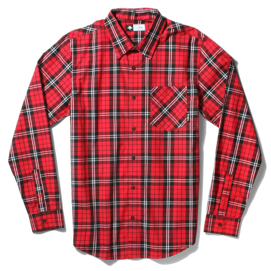 Lrg RC Poplin Plaid Long Sleeve Shirt Red