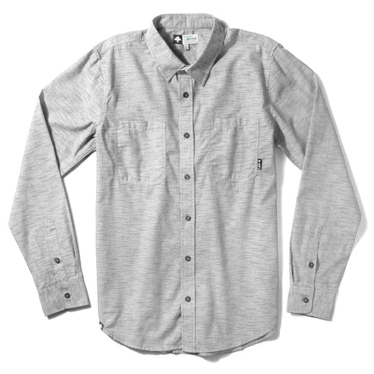 Lrg Desmond Chambray Long Sleeve Shirt Ash Grey