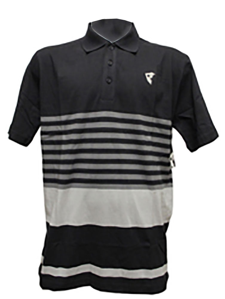 Famous Stars and Straps Stripe Polo Shirt Grey