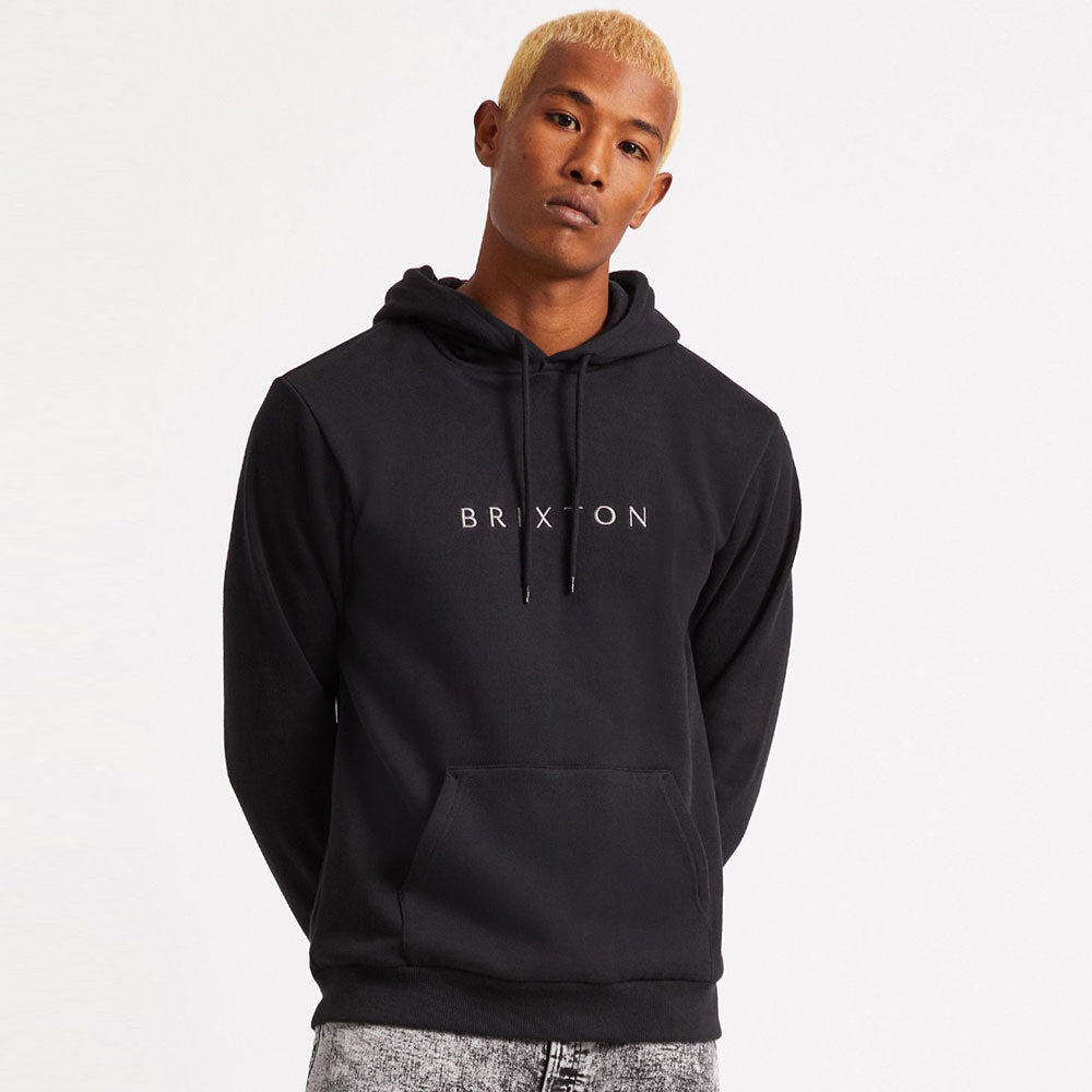 Brixton Alpha Line Hoodie Black