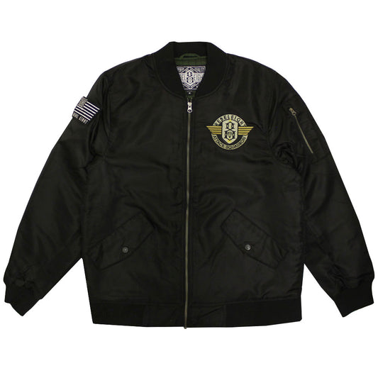 REBEL8 8th Infantry Mens Bomber Jacket Black