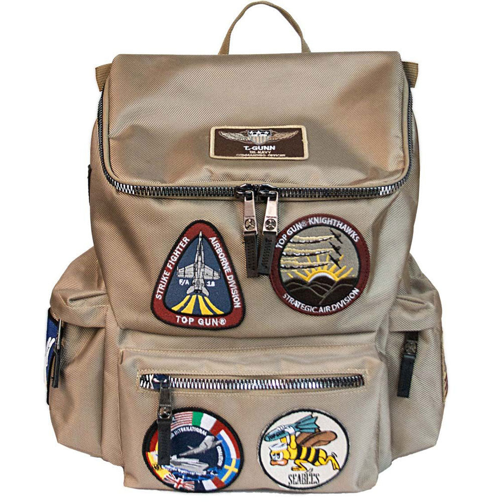 Top Gun Backpack With Patches Khaki