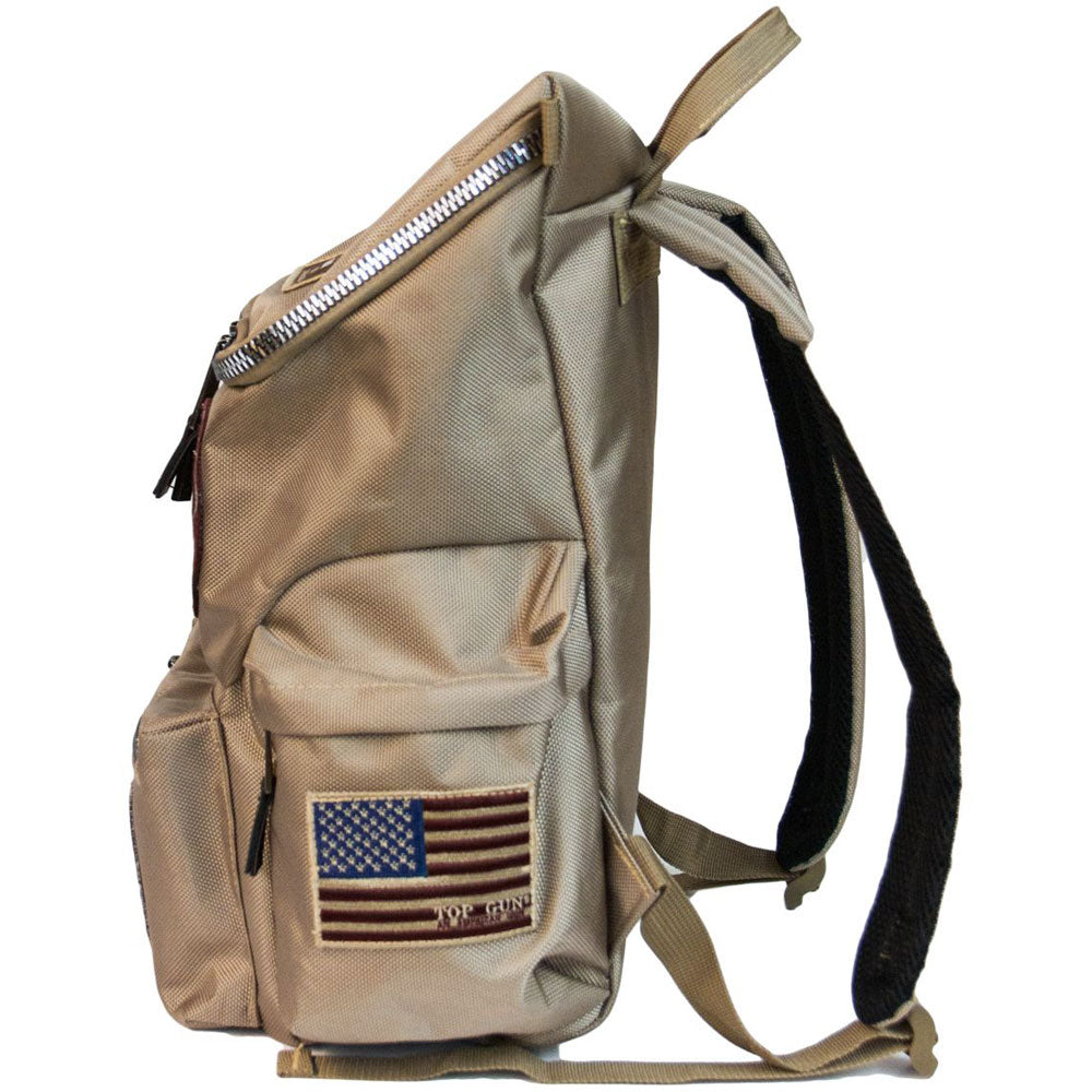 Top Gun Backpack With Patches Khaki