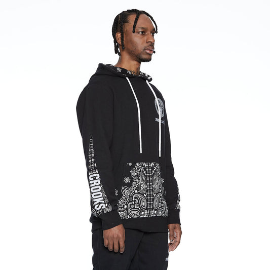 Crooks & Castles Bandana Core Hooded Tracksuit Black