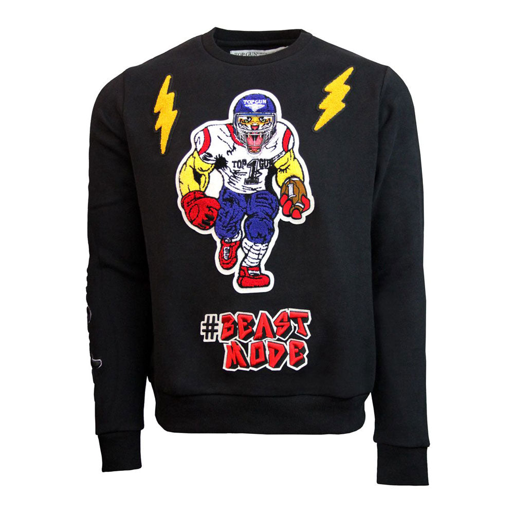 Top Gun Beast Mode Crewneck Sweatshirt Black