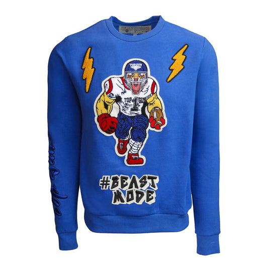 Top Gun Beast Mode Crewneck Sweatshirt Royal Blue