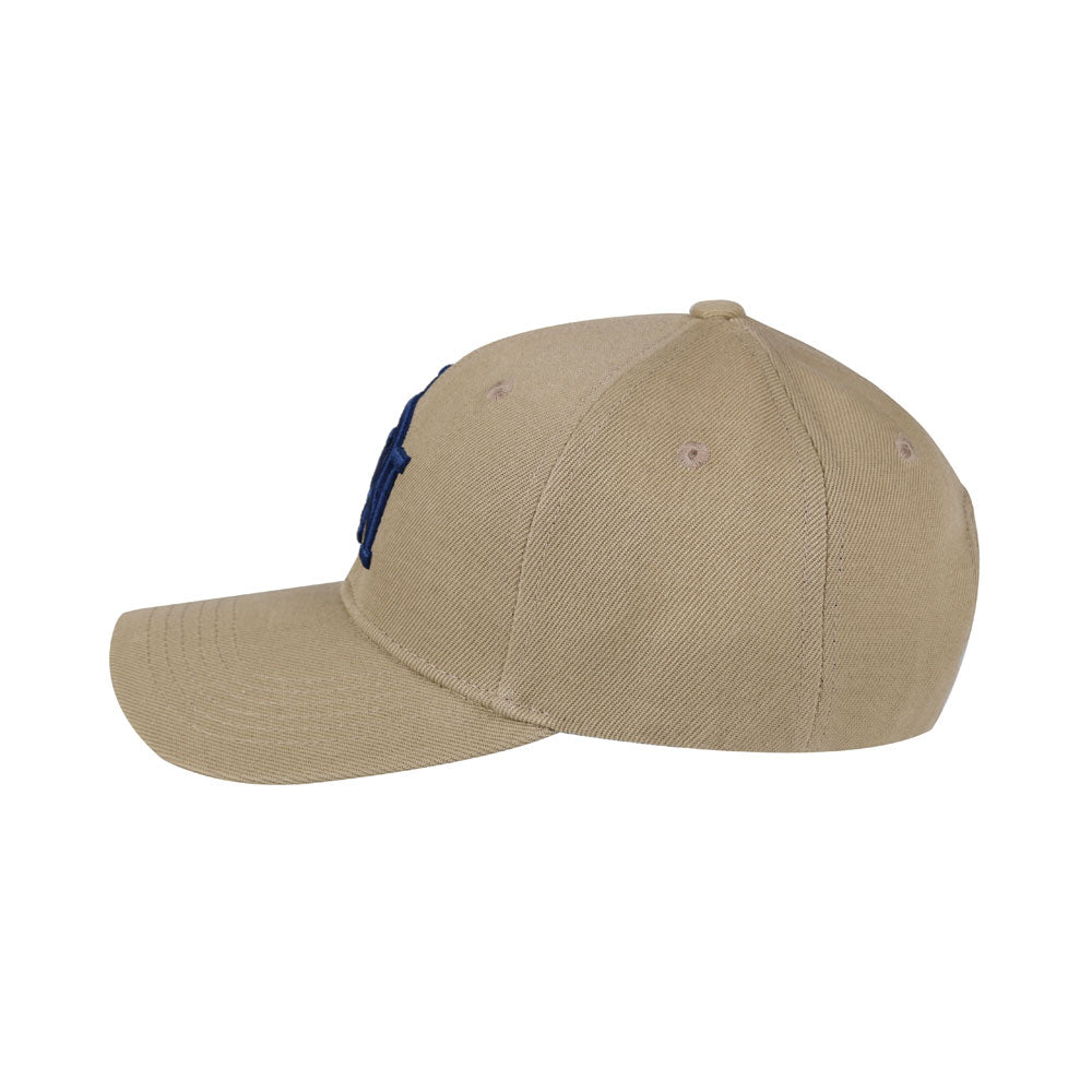 LDN Curved Peak Strap back Cap Beige Blue