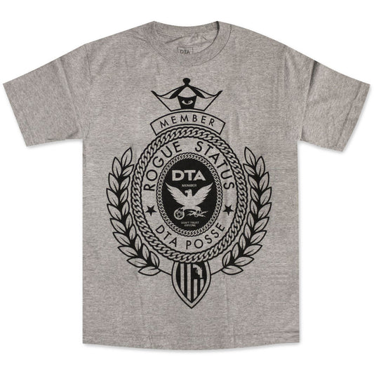 DTA RS Big Crest T-shirt Athletic Heather Black