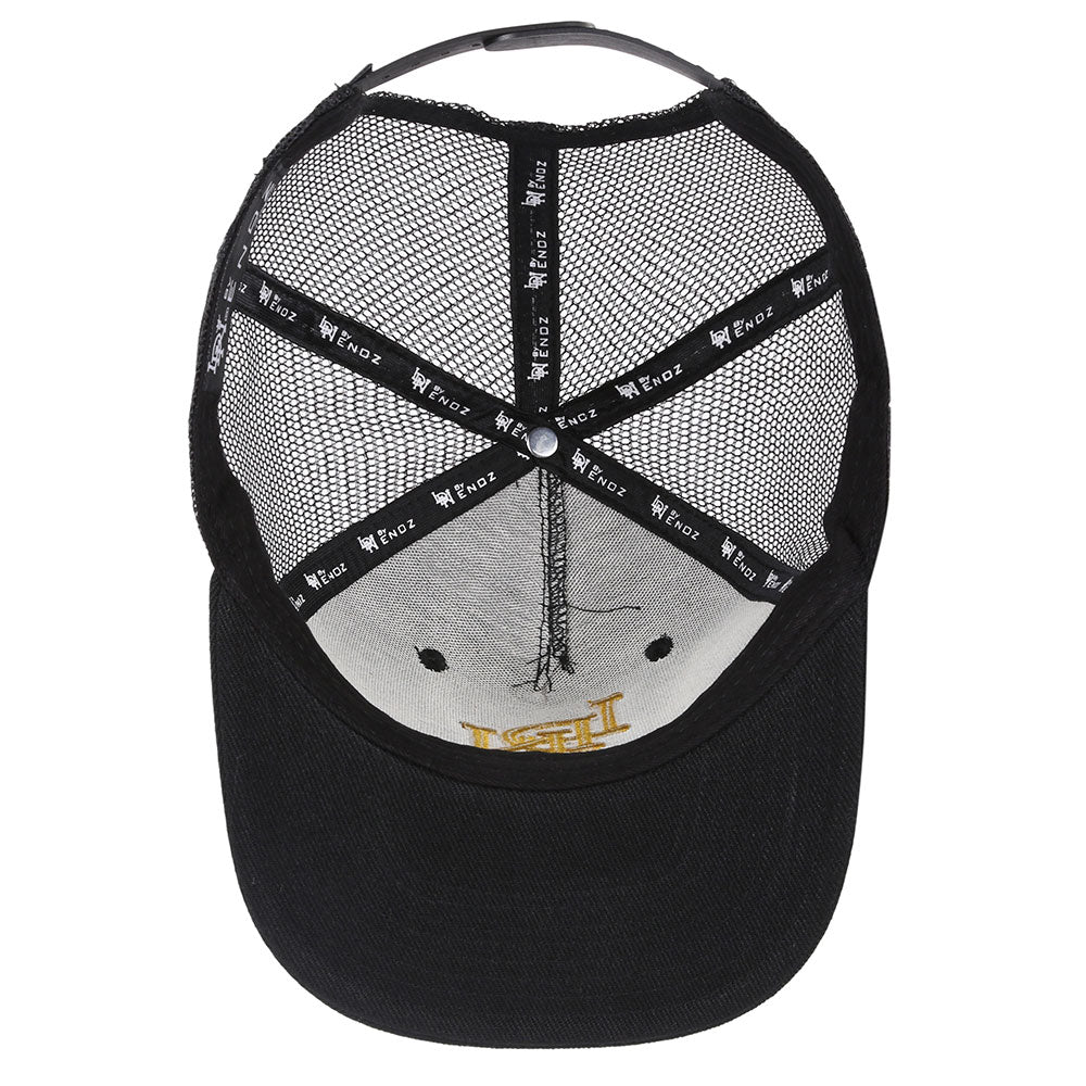 LDN Trucker Snapback Cap Black Gold