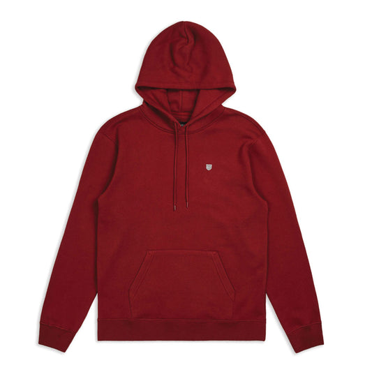 Brixton B Shield Pullover Hoodie Burgundy