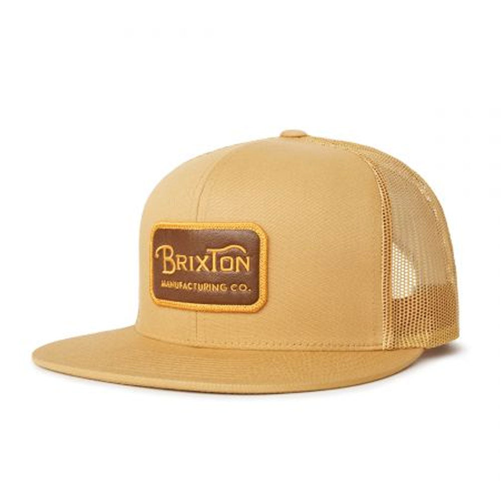 Brixton Grade Mesh Snapback Cap Copper Brown