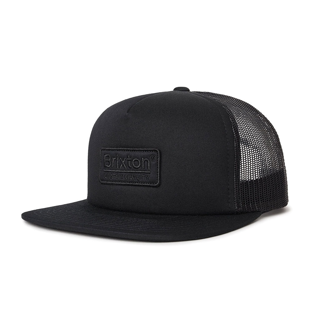 Brixton Palmer Mesh Snapback Cap Tonal Black